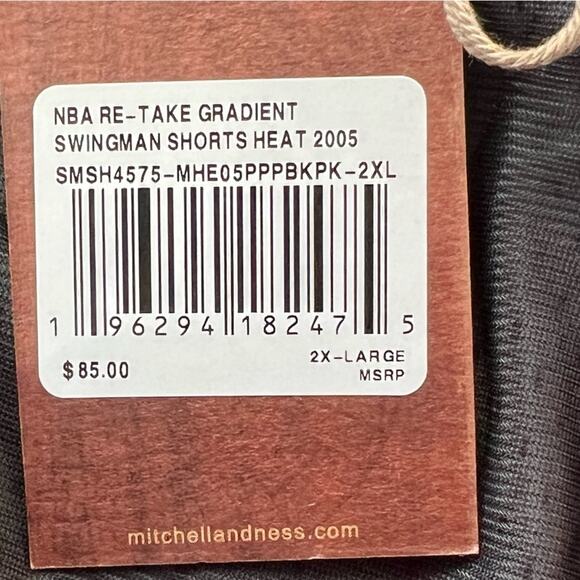 Mitchell & Ness Miami Heat Re-Take Gradient Spray Paint Swingman Shorts SIZE XXL - Picture 5 of 7